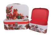 Set 3 cutii tip valiza model craciun